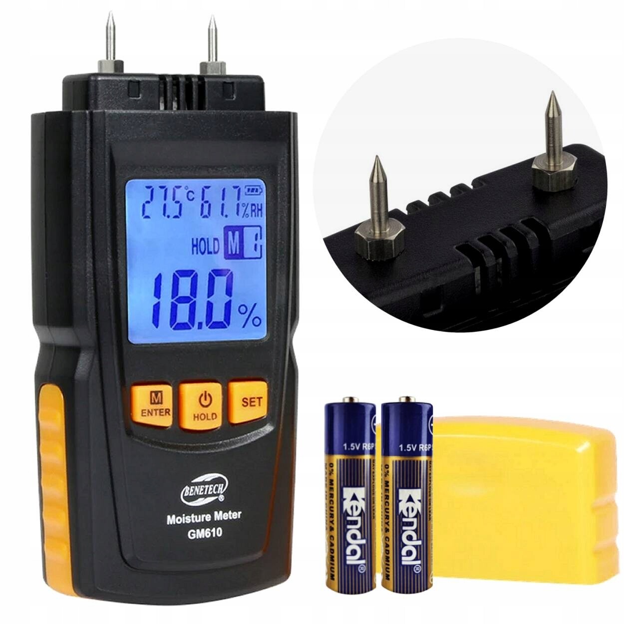 Sada 10 Ks Vlhkoměrů Měřič Dřeva