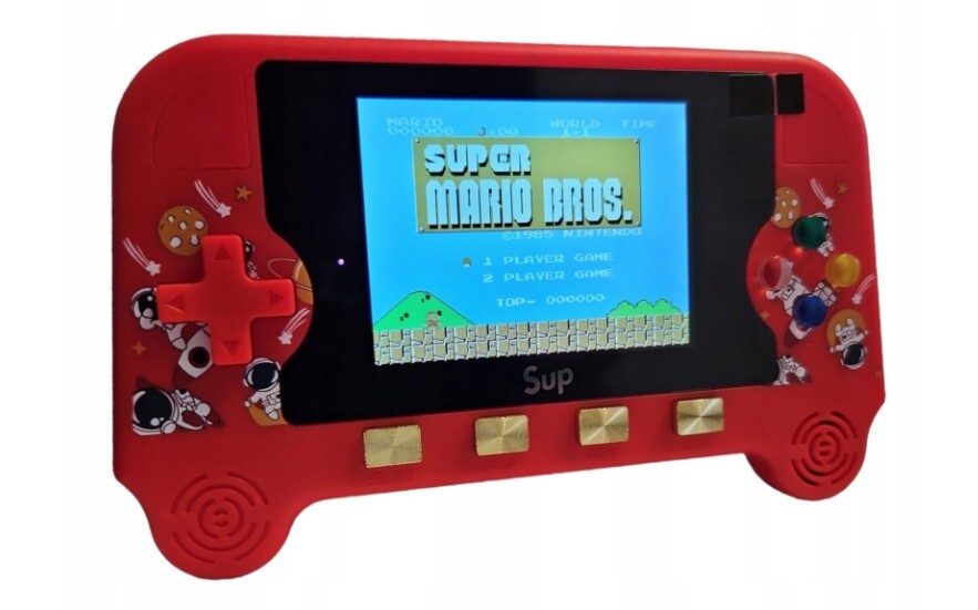 Elektronická hra F3 televizní konzole Game Box, červená barva