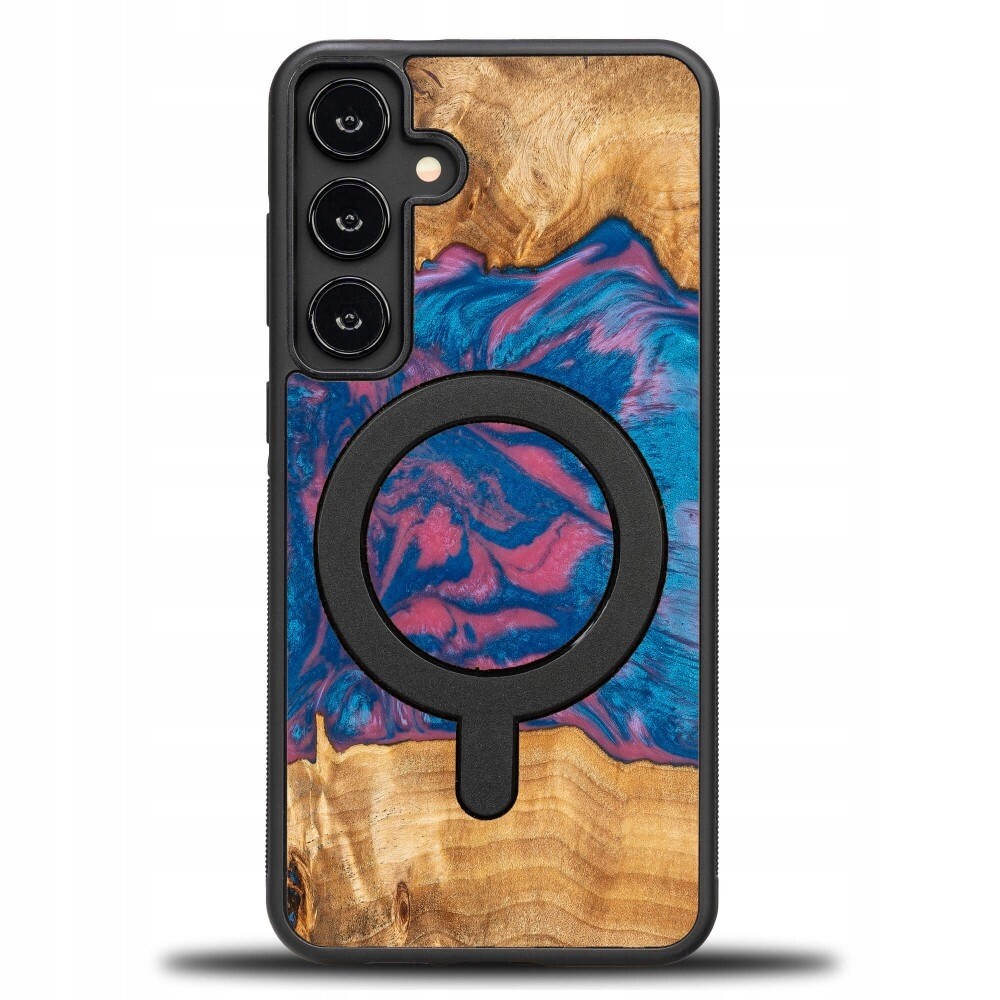 Pouzdro Bewood Unikátní pro Samsung Galaxy S24 Fe 5G Neonové Vegas s MagSafe
