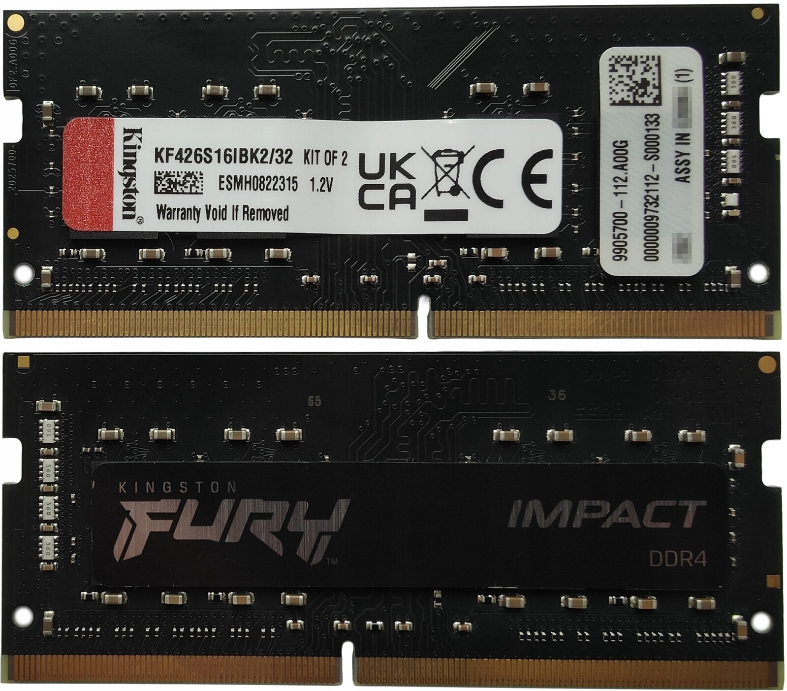 (n) 16GB 1*16GB Kingston Fury DDR4 2666MHz 1,2V KF426S16IBK2/32