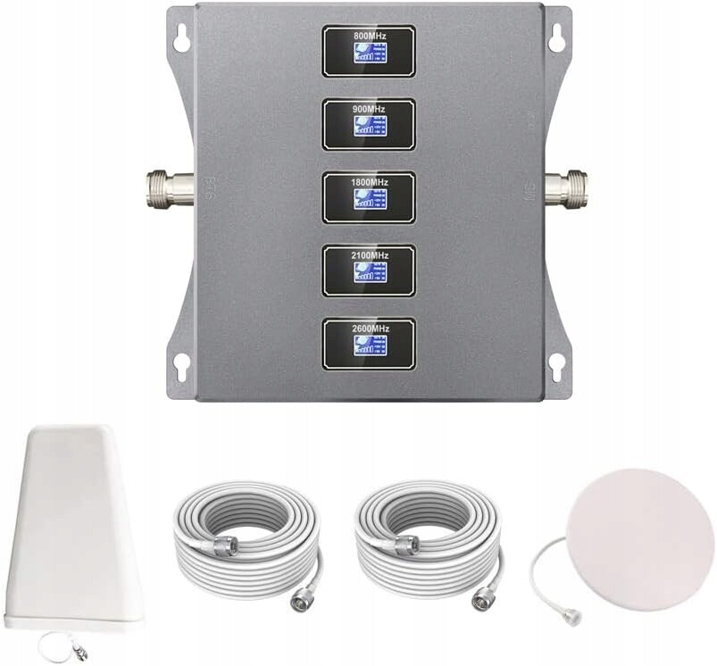 Zesilovač signálu 2G 3G 4G 5G Kkbstr 5 pásem 800 900 1800 2100 2600 MHz