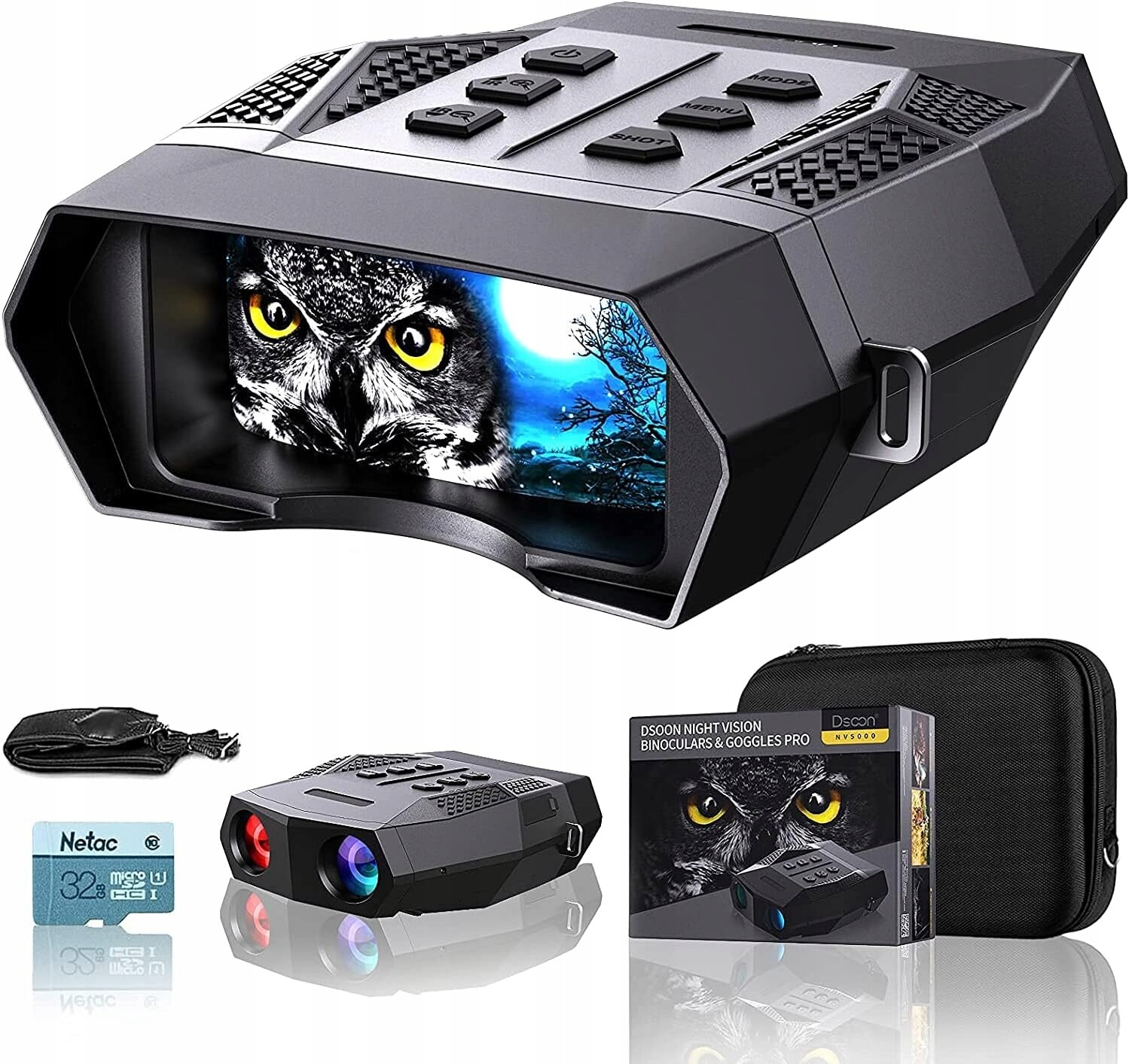 Dalekohled pro noční vidění pro lov ve tmě 400 m Noční Vidění 4K brýle