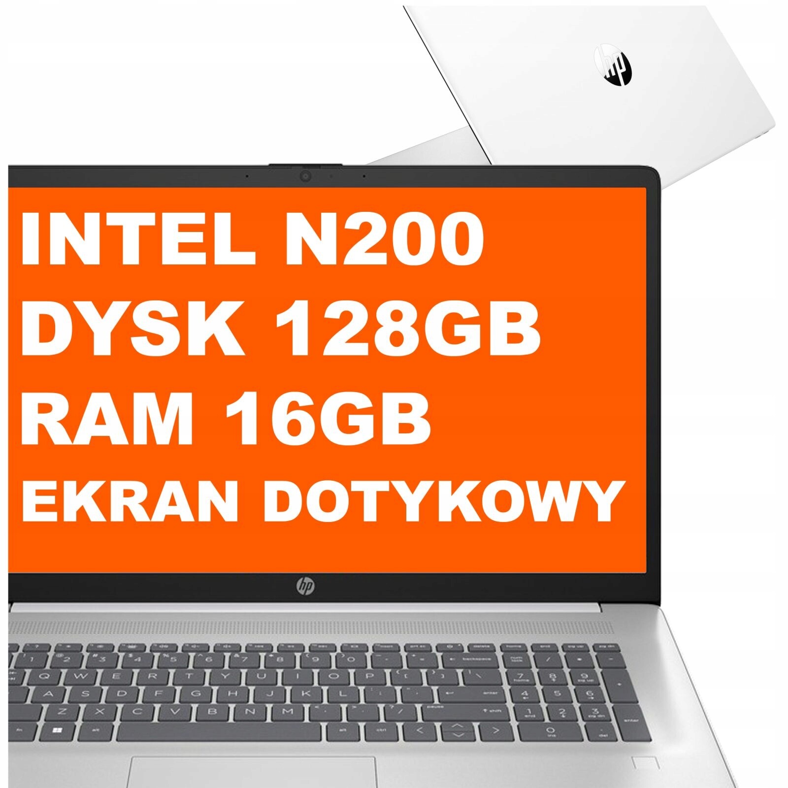 Notebook Hp 17-cn Intel N200 16GB 128GB Ufs Intel Uhd Hd+ Dotyk Win 11 Bílý