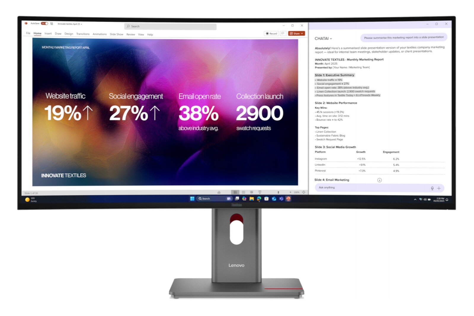 Led Monitor Lenovo ThinkVision P40WD-40 39,7