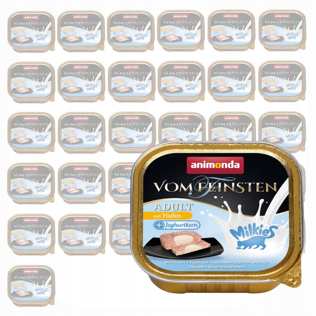 Animonda Vom Feinsten Milkies 32x100g mokré krmivo pro kočky Kuřecí jogurt