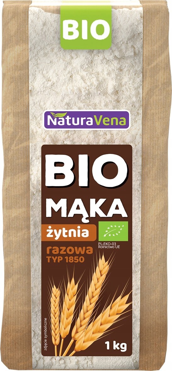 4X Žitná Mouka Typ 1850 Bio 1 kg Naturavena