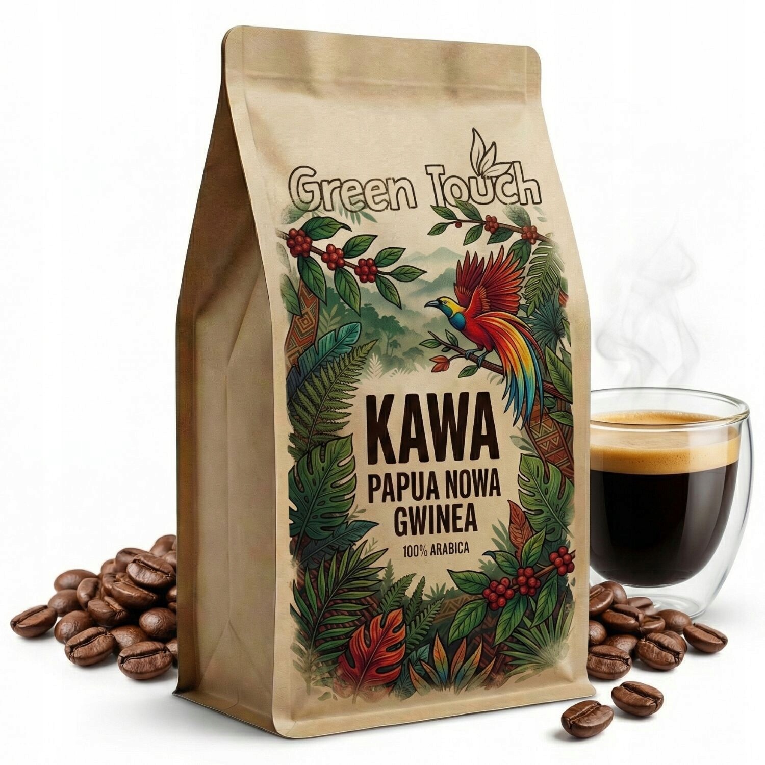 Káva zrnková Papua Nová Guinea 100% arabica 1 kg Speciality Bez Hořčin