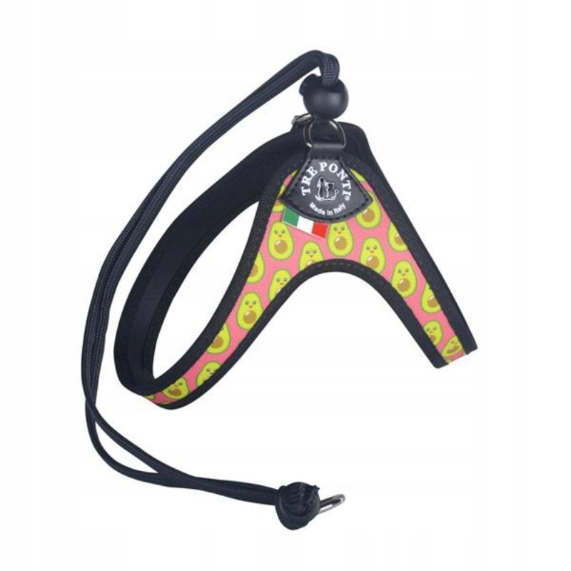 Postroj pro kočky Tre Ponti Avokádo nastavitelný 30-40 cm