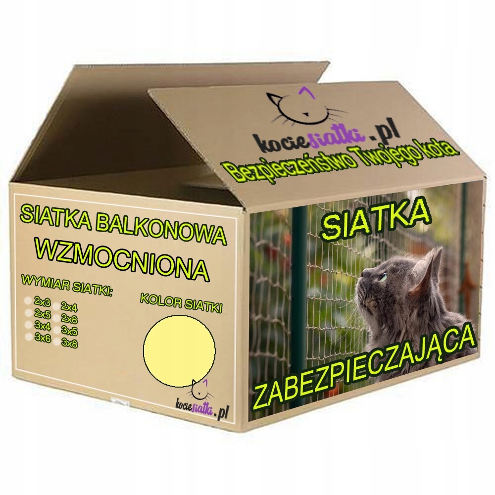 Zesílená síť pro kočky S Hrubou dvojitou vazbou – Nejpevnější Na Trhu!