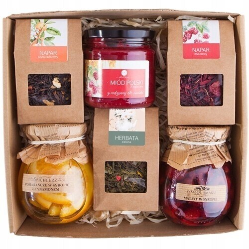 Dárkový Koš Dárek Dárek nálevy ovoce v sirupu Malina Pomeranč