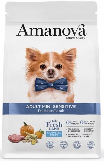 Krmivo Pro Psy Mini Adult Sensitive Jehněčí Amanova Lamb Deluxe 800 G