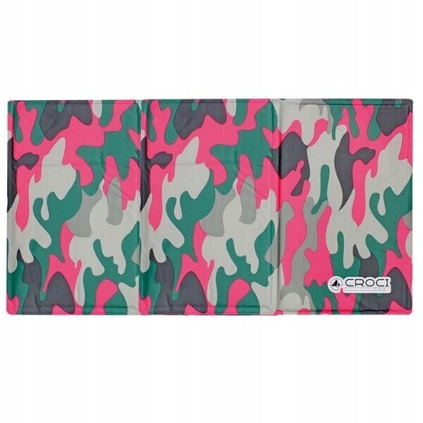 Croci Chladící Podložka pelíšek pro psa a kočku Camouflage Růžová 50x40 cm