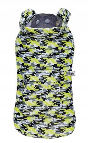 Bunda pro psa Croci proti dešti Maskáčový s kapsou 45 cm