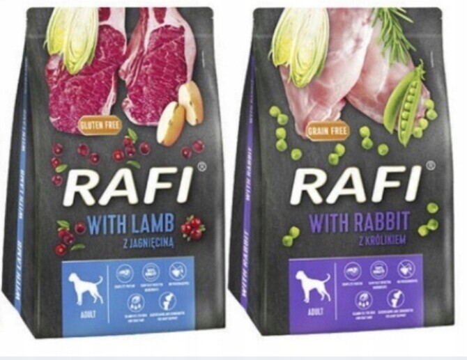 Krmivo suché Rafi jehněčí bez obilovin pro dospělé kočky 2x7 kg