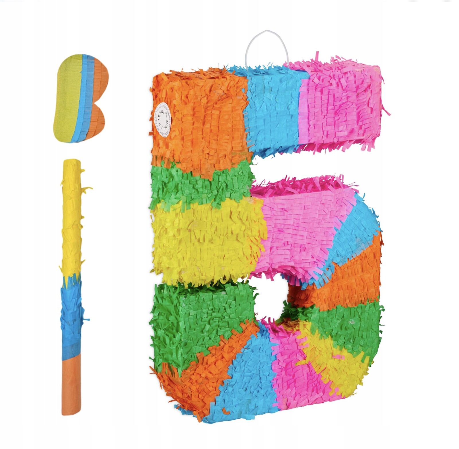 Pinata Číslice S Kapsou A Maskou Narozeninový Set Pinata Dětská Párty