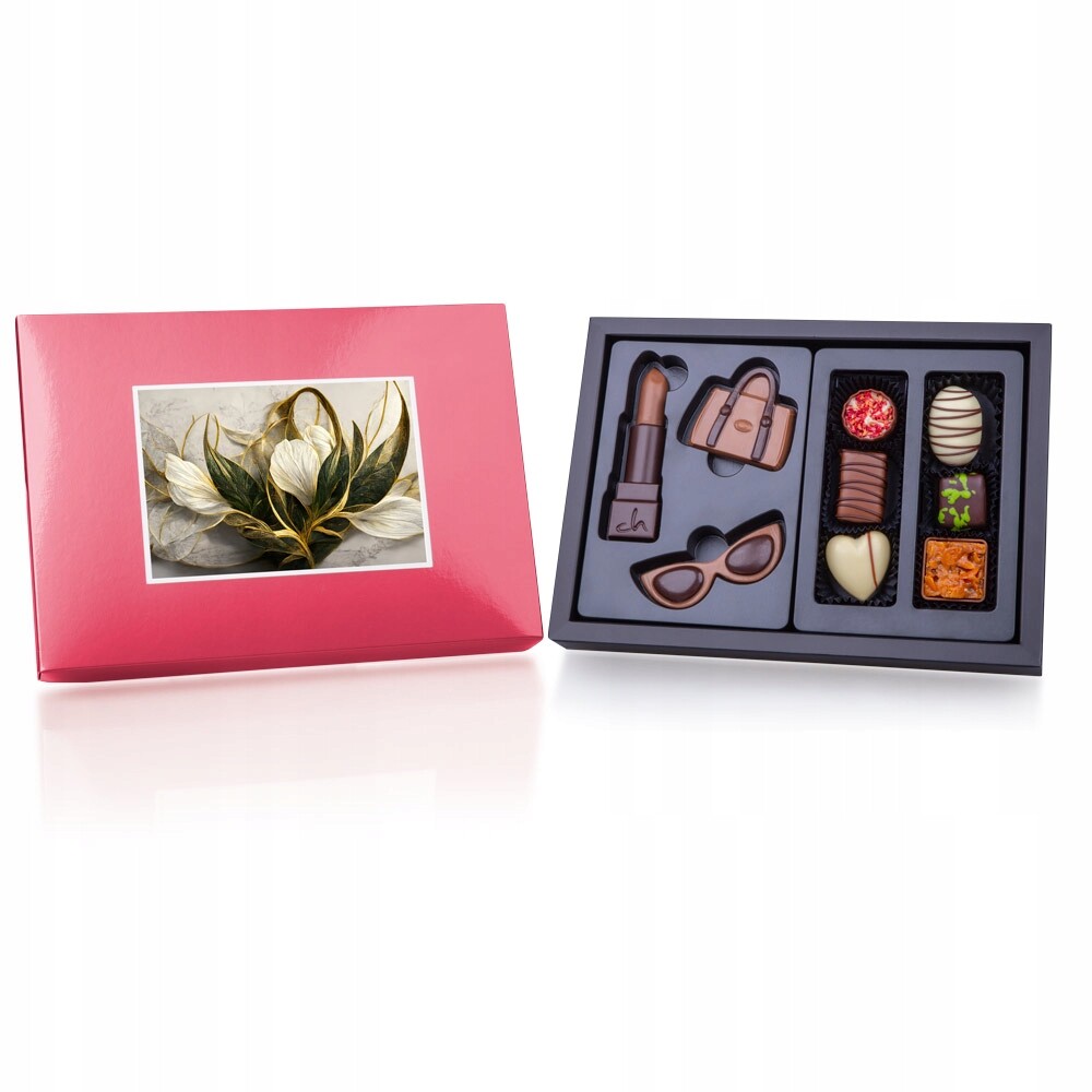 Ženské figurky z Belgické Čokolády se 6 pralinkami Bonboniéra 135 g