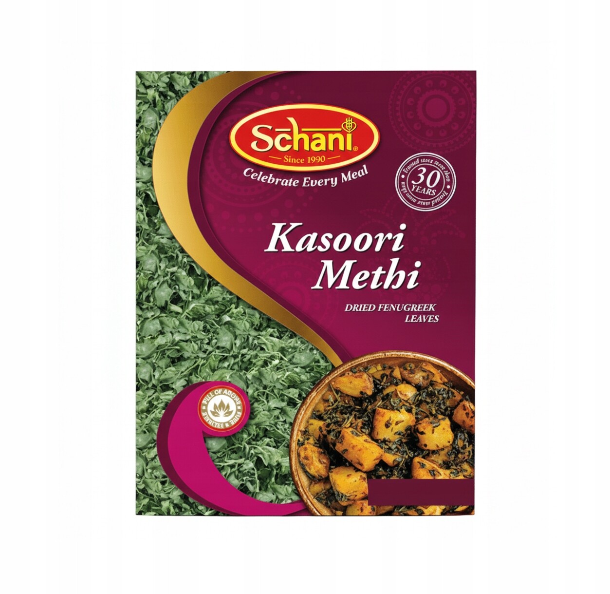 Listy pískavice sušené Kasoori Methi Schani 1 kg