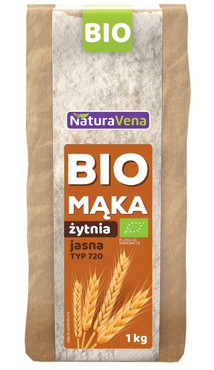4X Jasná Žitná Mouka Typ 720 Bio 1 kg Naturavena