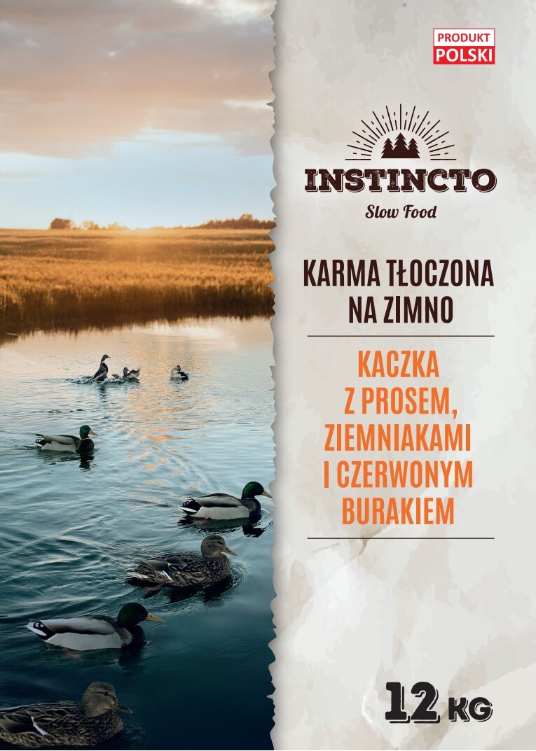 Krmivo pro psy Instincto Premium Kachna za studena lisovaná mono 12 kg