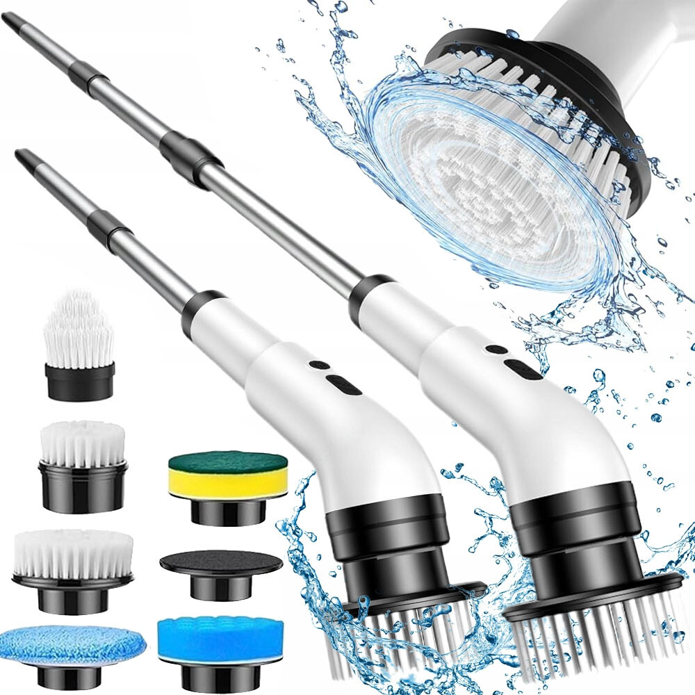 Elektrický rotační kartáč Bezdrátový mop na čištění a mytí 6v1