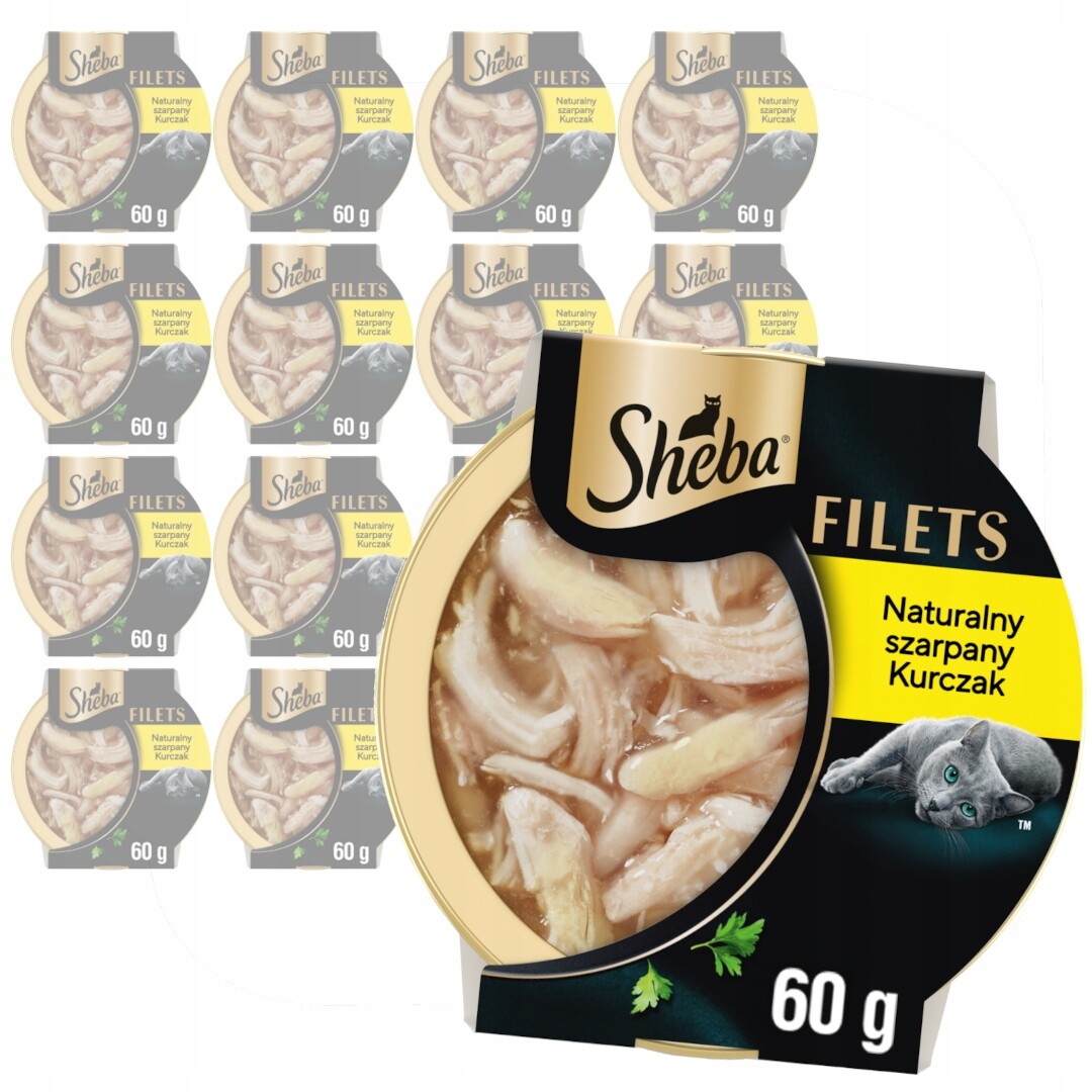 Sheba Filets 16x60g Mokré Krmivo Pro Kočky s kuřecím masem v omáčce