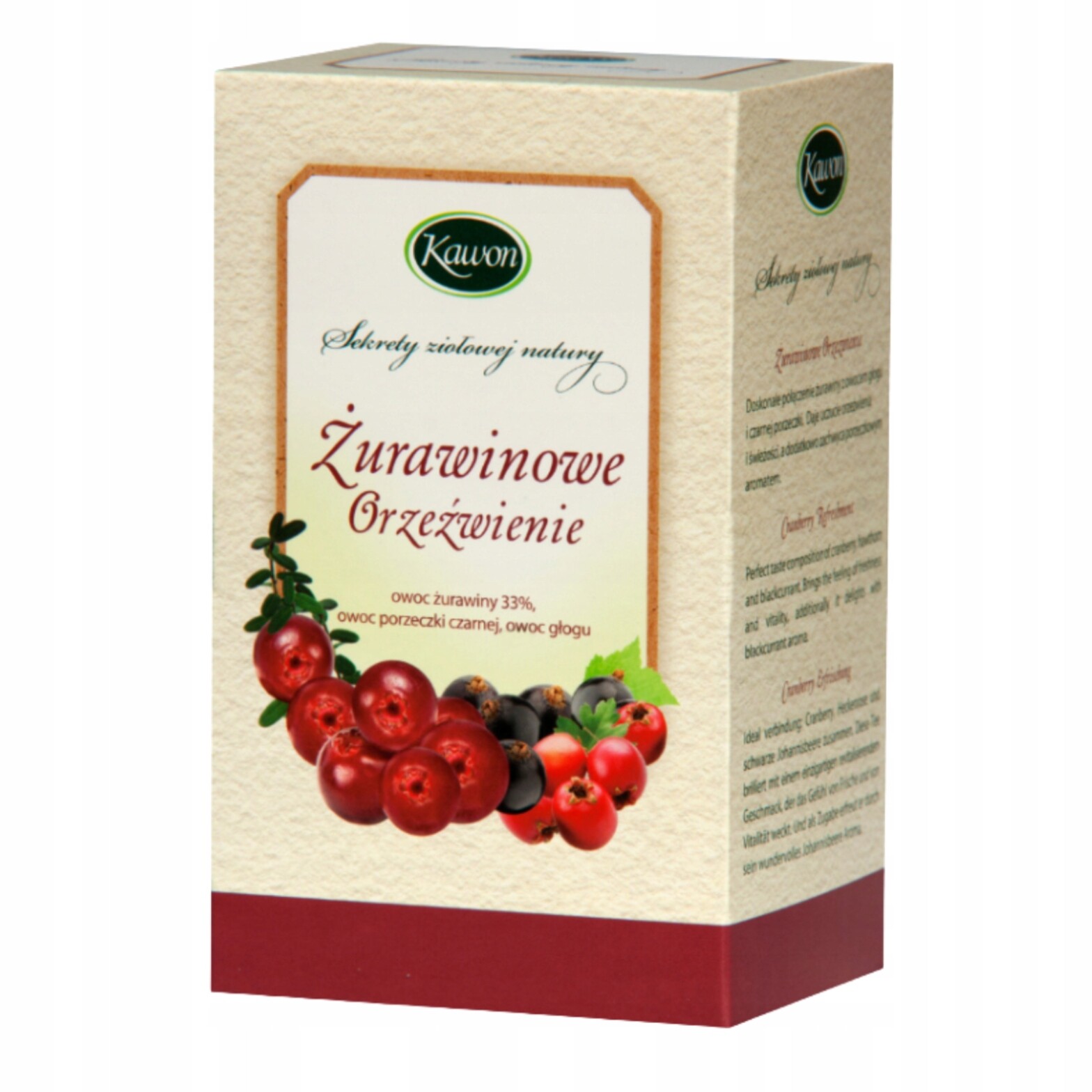 Kawon Brusinkové osvěžení Čaj s brusinkami a černým rybízem hlohem 20