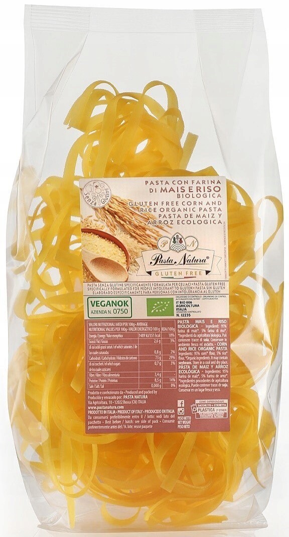 3X Těstoviny (kukuřično-rýžové) Tagliatelle Bezlepkové Bio 250 g