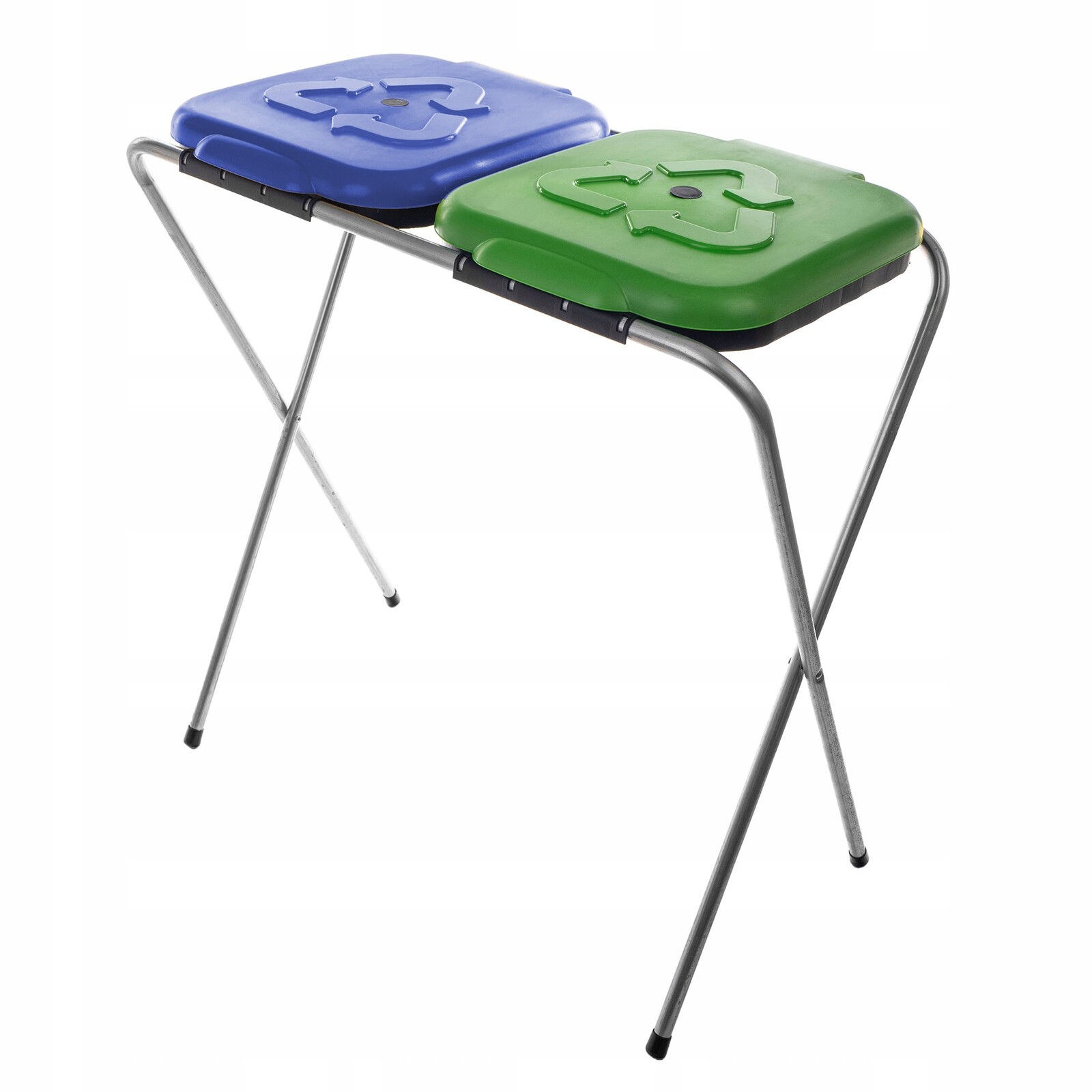 Stojan/podstavec na pytle na tříděný odpad Sortex 2 Zeleno-modrý