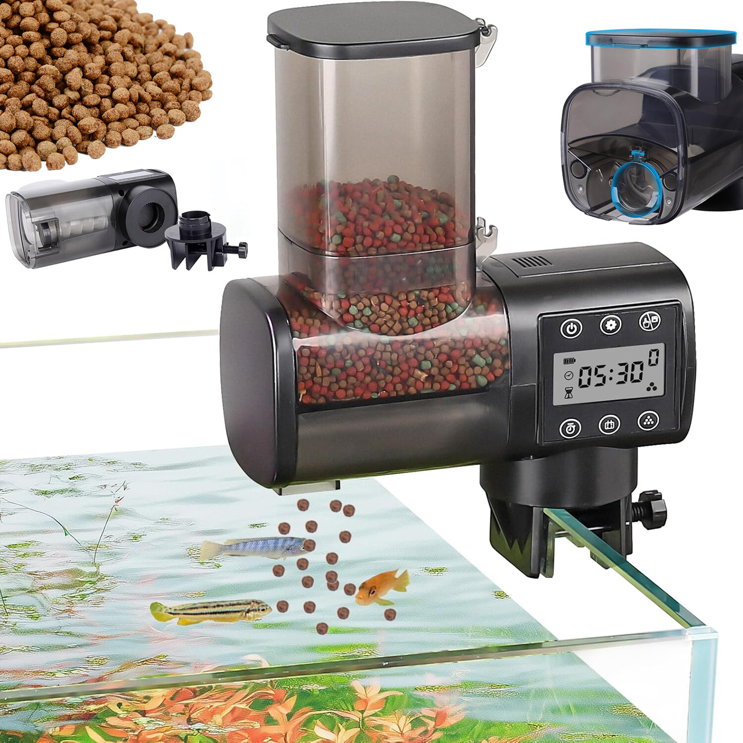 Automatické Krmítko Pro Ryby Do Akvária, Inteligentní Měření Času 500 ML