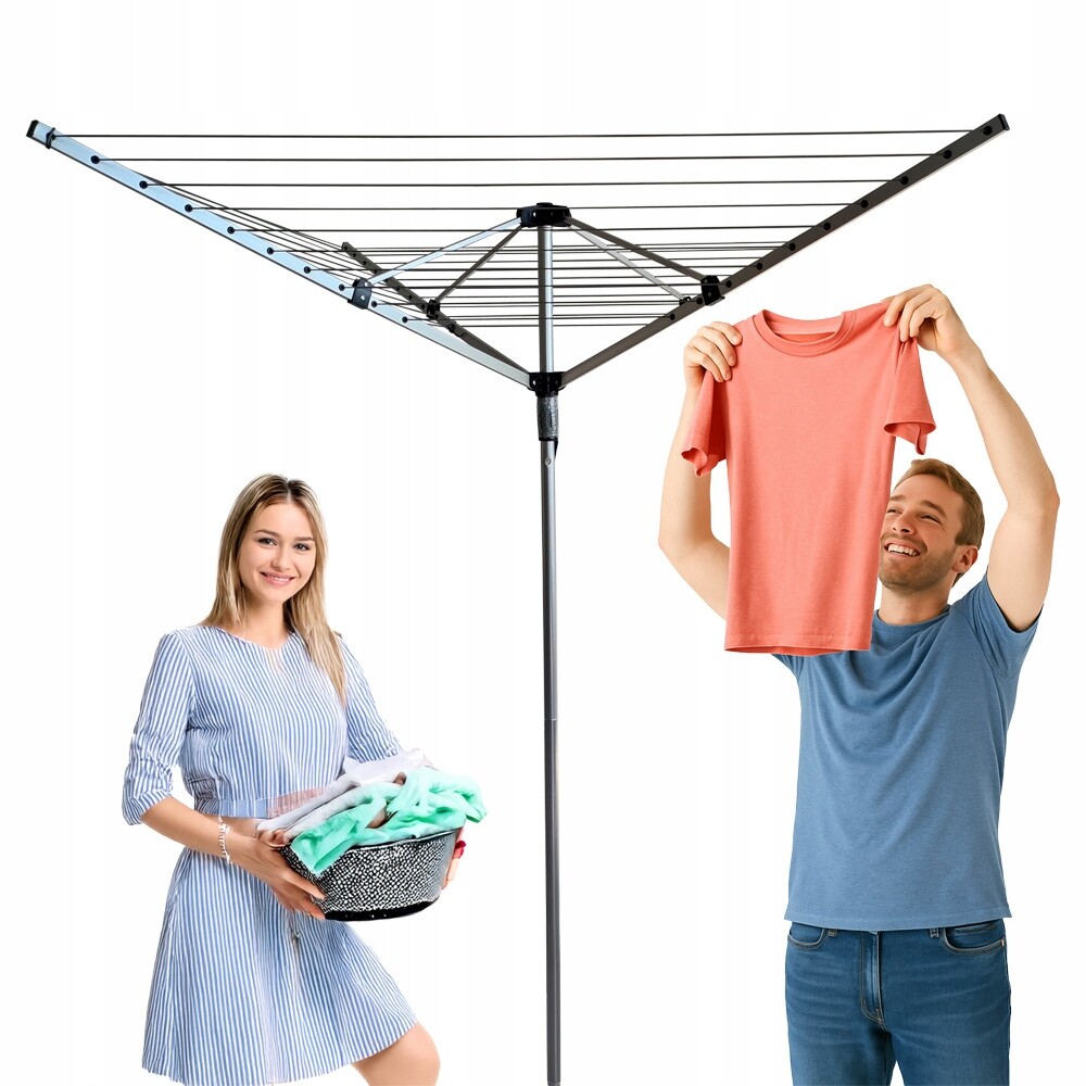 Sušák Hliníkový S Otáčkou 4 Ramena 40 M, Odolný