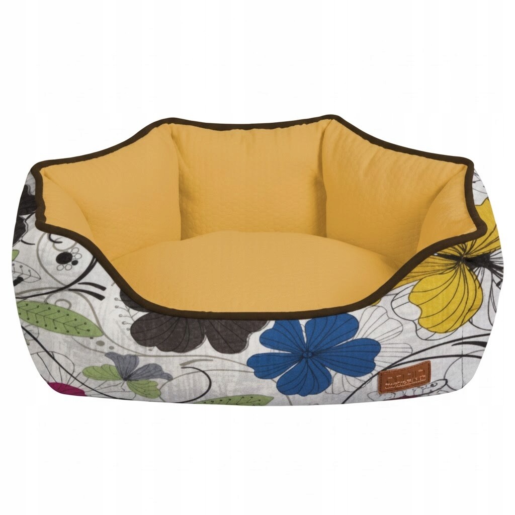 Pelíšek pro psa Croci s měkkými, útulnými květy 60x50x20 cm