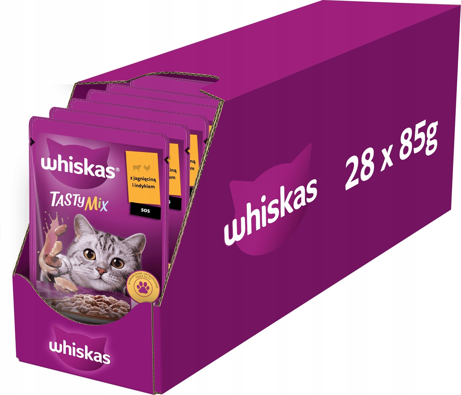 2x Whiskas Adult jehněčí krůta 28x85 g