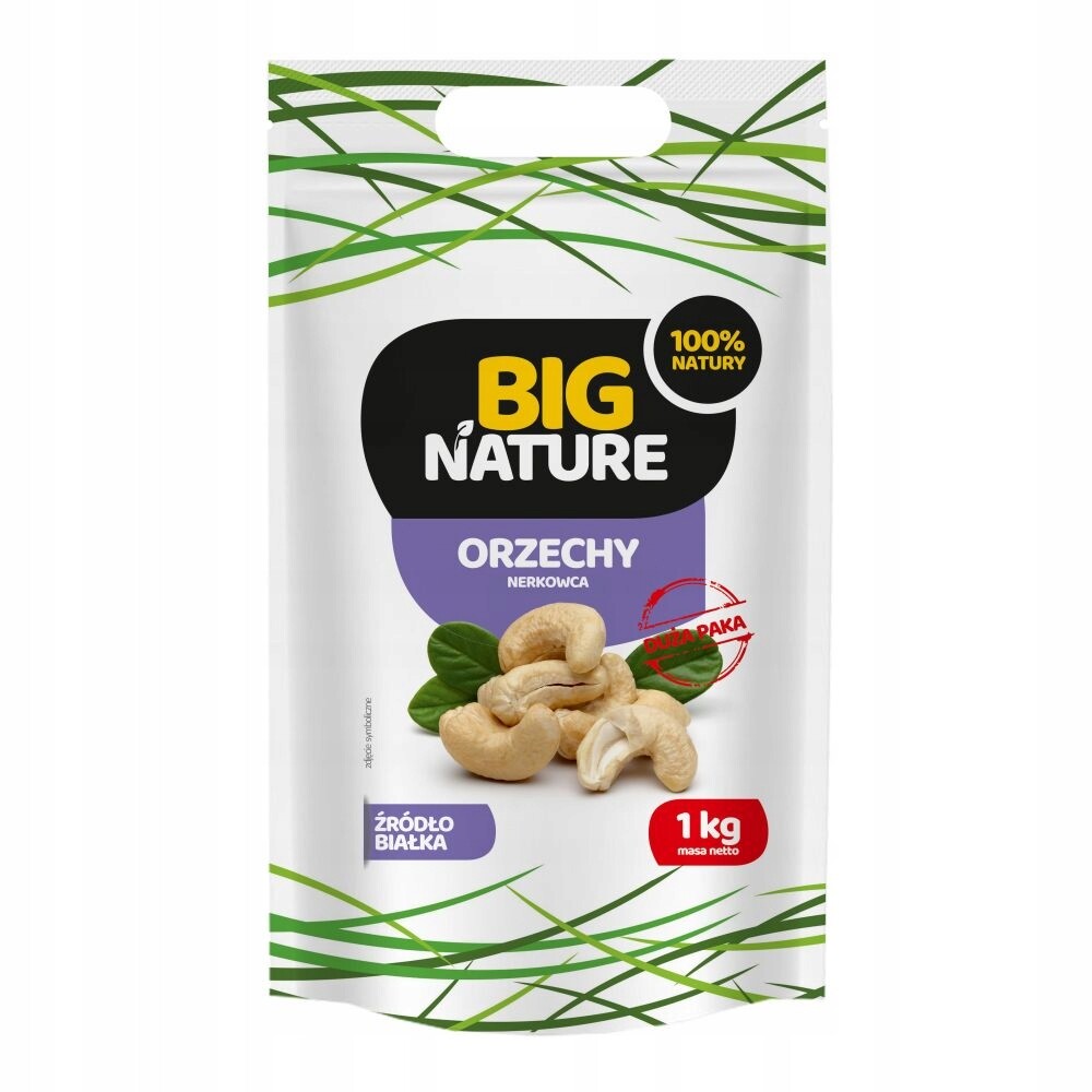 Kešu ořechy 1 kg Půlky Velké Balení Big Nature
