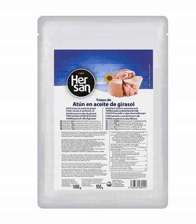 Hersan Tuňák v kouscích ve slunečnicovém oleji 1 kg