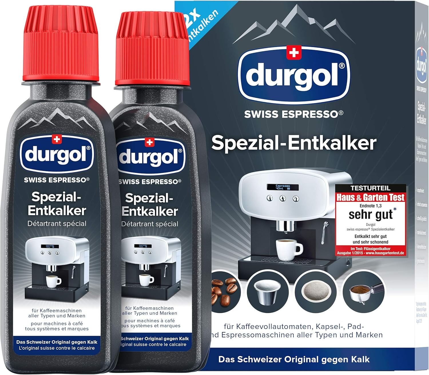 Odvápňovač Durgol Swiss Espresso pro všechny kávovary 2x125 ml