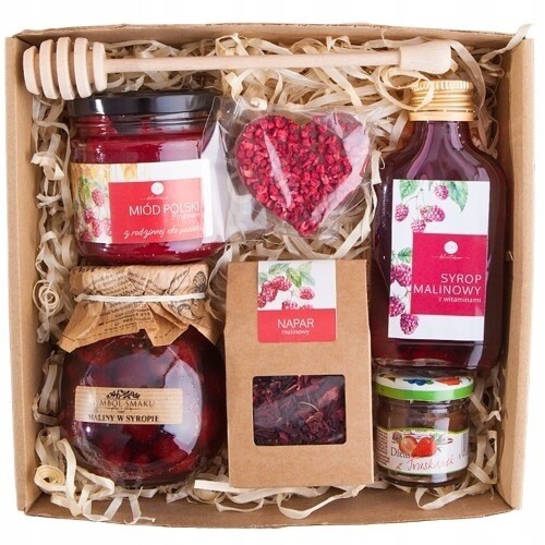 Dárkový Koš Dárek Dárek malinový sirup med zavařenina nálev ovoce