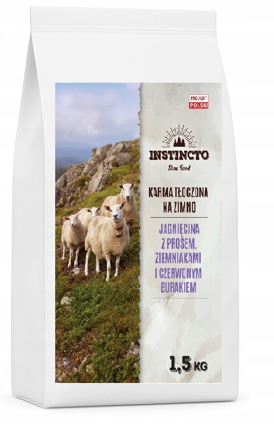 Krmivo pro psy Instincto Premium Jehněčí za studena lisované mono 1.5 kg