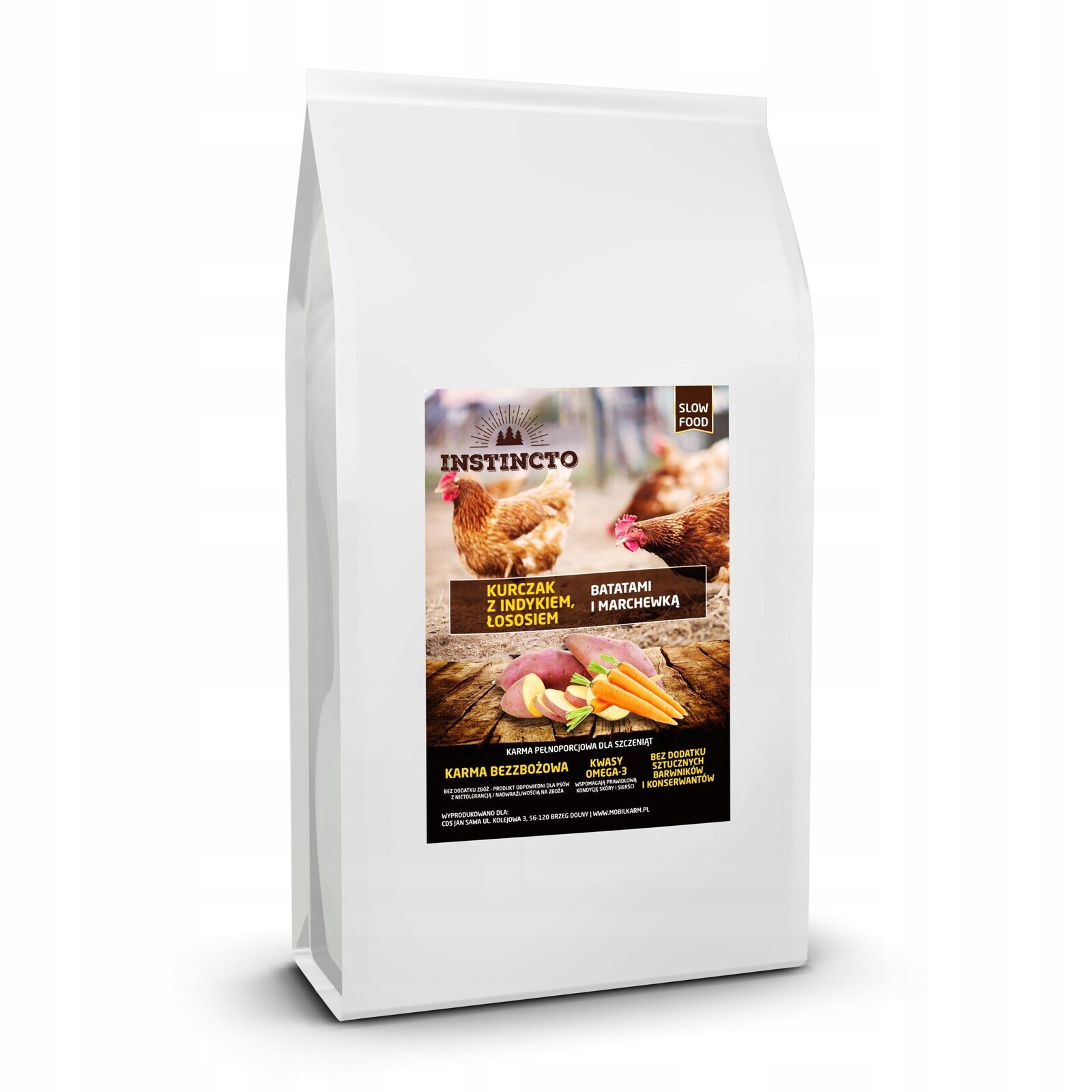 Krmivo suché Instincto Kuře s krůtím masem pro štěňata 2 kg