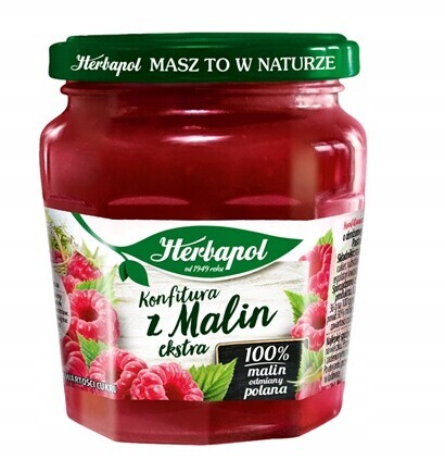 Herbapol Zavařenina extra z malin se sníženým obsahem cukru 6 x 240 g