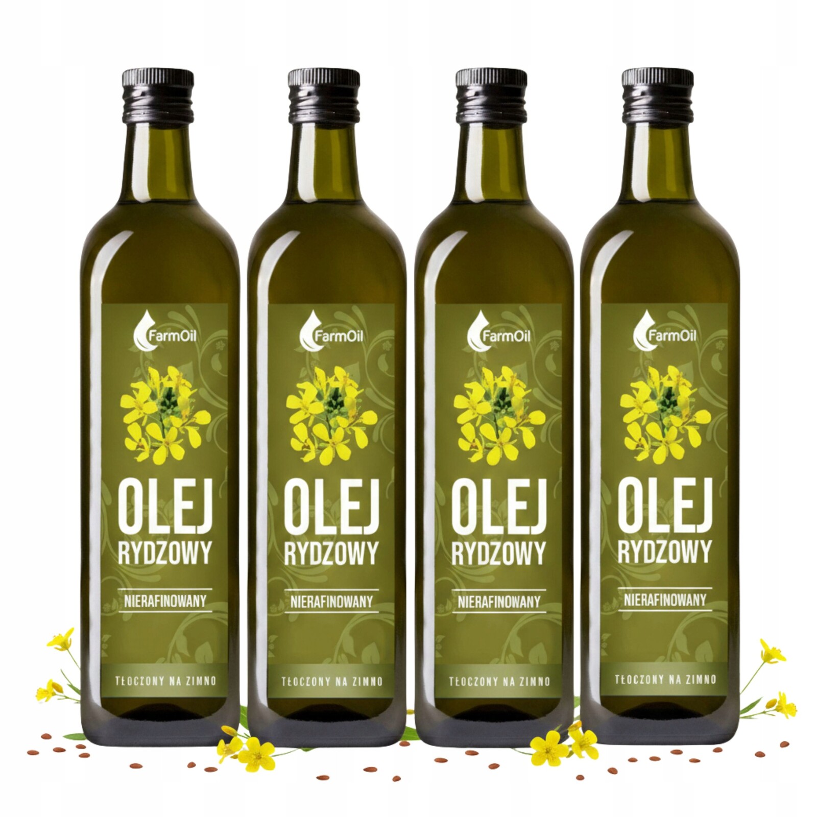 Lněný rýžový olej 4x 500 ml Studeně lisovaný Vitafarm