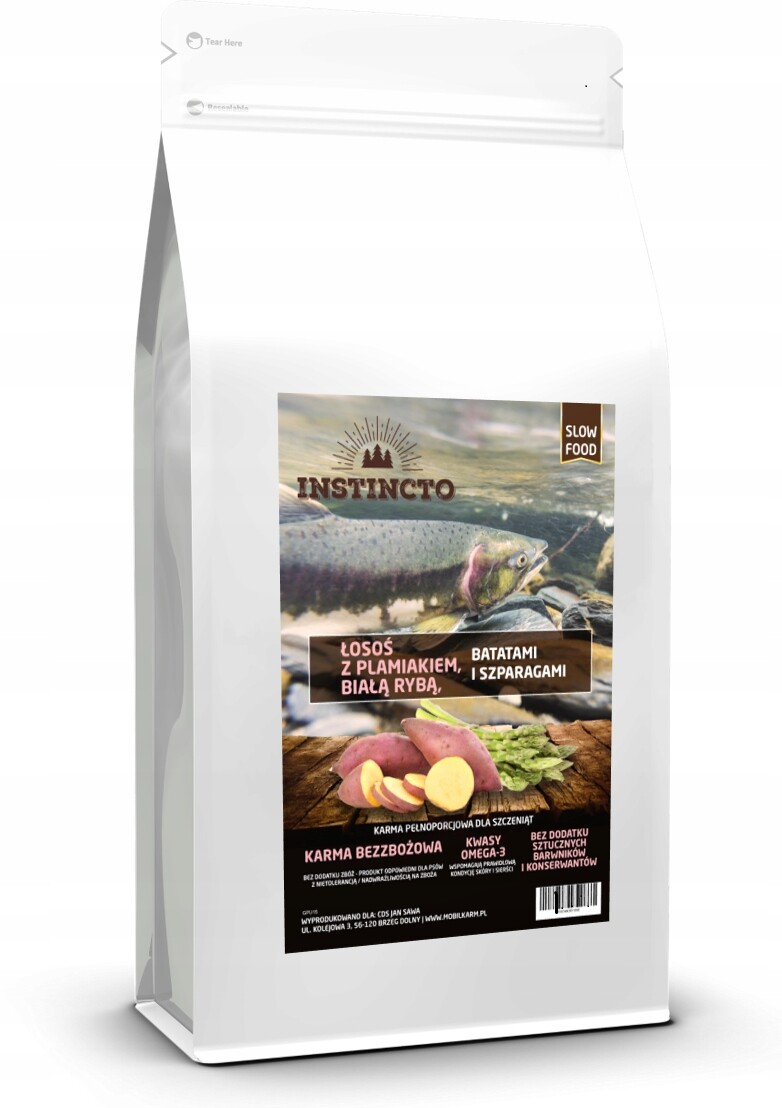 Instincto suché krmivo pro štěňata Losos s treskou a chřestem 2 kg