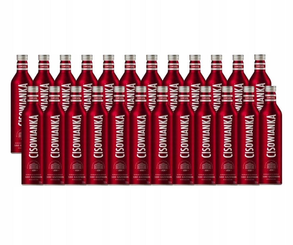 Voda Cisowianka Silný Gaz hliníková láhev 500 ml 24 ks