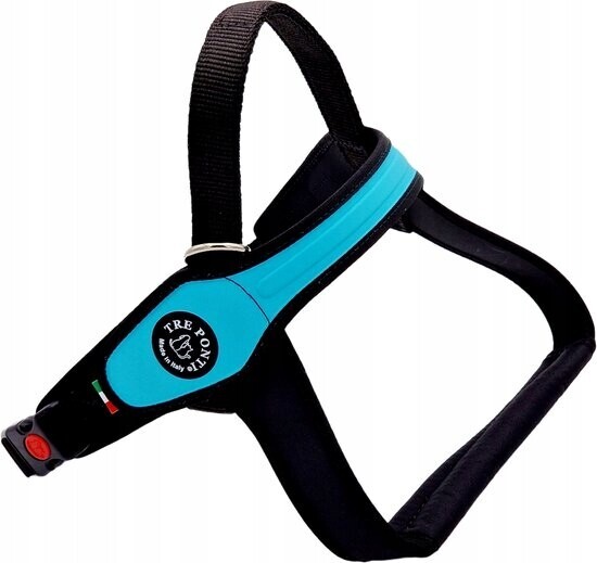 Postroj pro psa Tre Ponti Primol nastavitelný Modrý s rukojetí velký XL