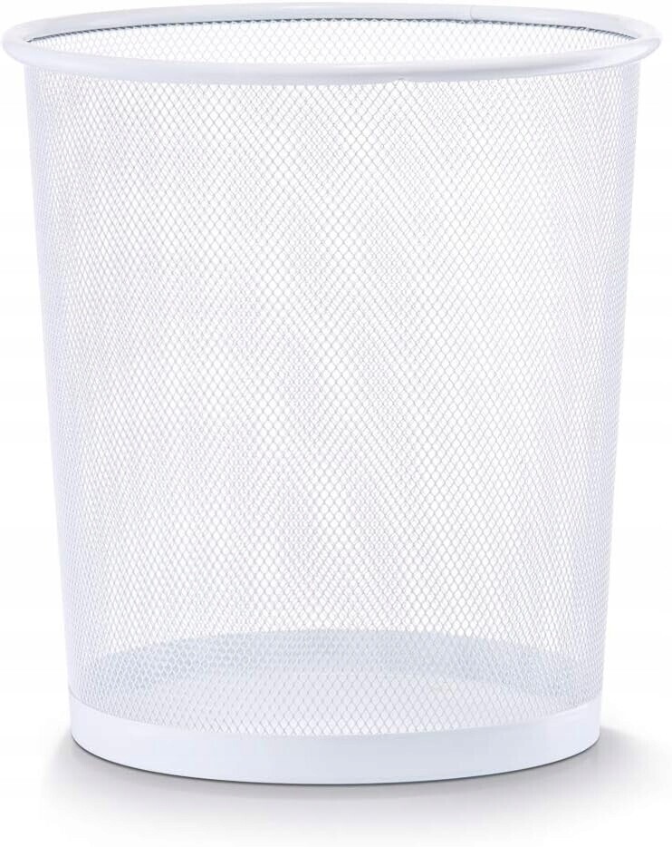 Zeller koš na papír kovový bílý 13L válcový 26x26x28 cm kancelářský