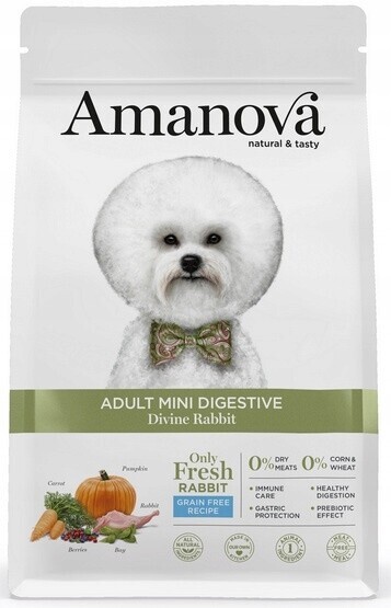 Krmivo Pro Psy Mini Adult Digestive Králík Trávení Amanova Rabbit 800G