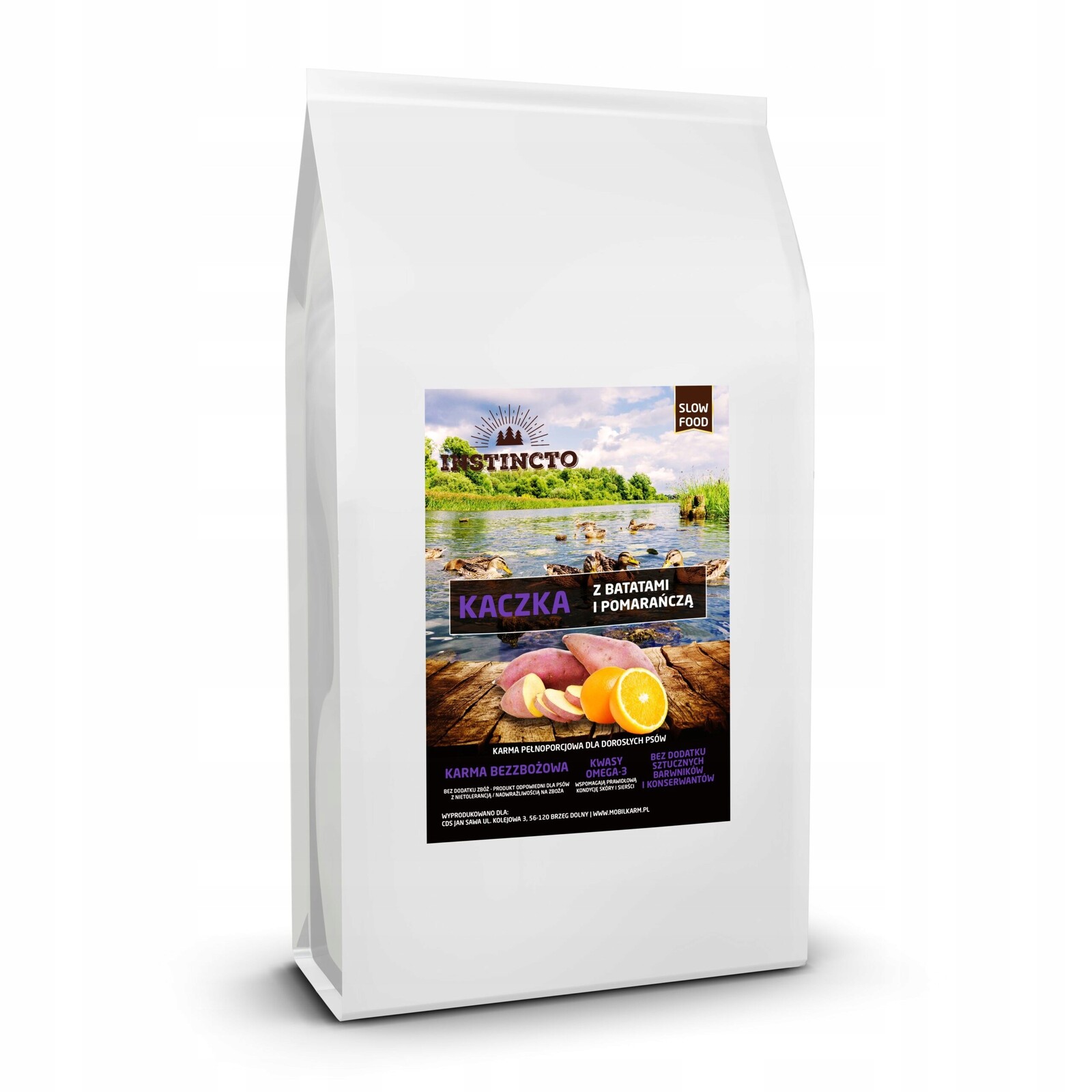 Krmivo pro psy suché Instincto Kachna s batáty a pomerančem 2 kg