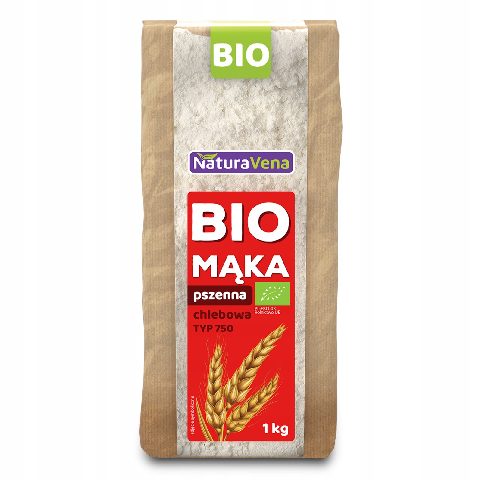 4X Chlebová Pšeničná Mouka Typ 750 Bio 1 kg Naturavena