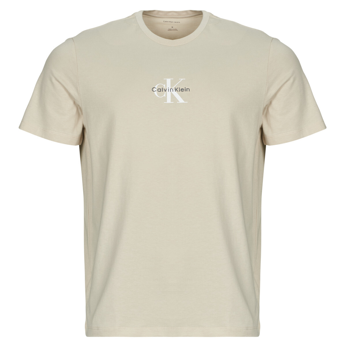 Calvin Klein Jeans  SS 30S MICRO MONOLOGO GRAPHIC TE  Béžová