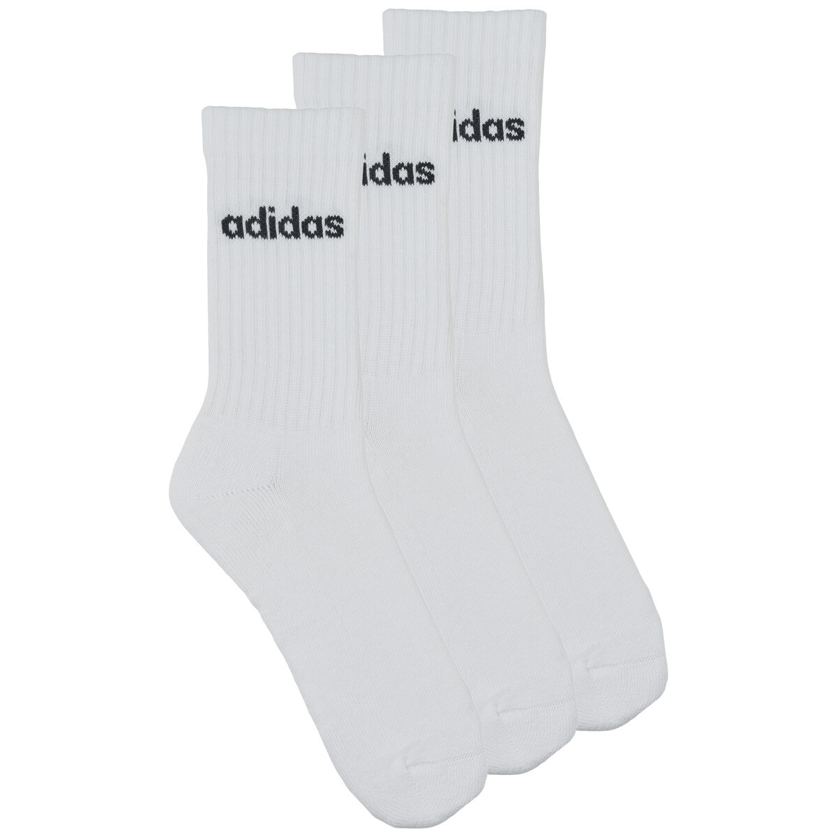 adidas  Linear Crew Cushioned Socks 3 Pairs  Bílá