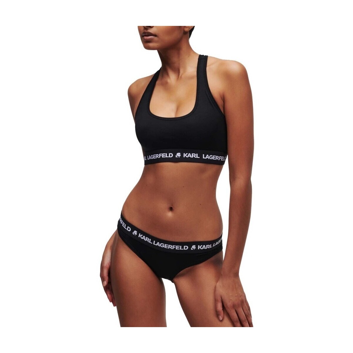 Karl Lagerfeld  LOGO BRALETTE  Černá